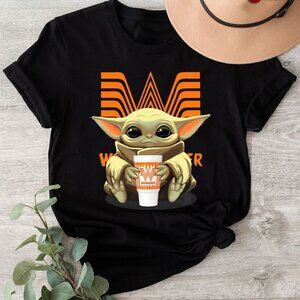 Baby Yoda Holding Whataburger Funny Meme Star Wars T Shirt 94